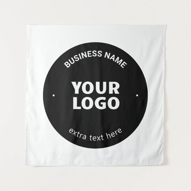 Your Logo, Image or Design & Editable Text Tapestry (Front)