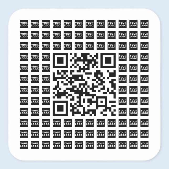 Your Logo/Image Tiled & Editable Scannable QR code Square Sticker (Creator Uploaded)