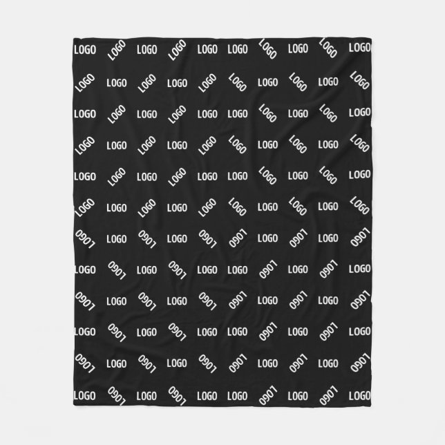 Your Logo/Image | Unique Modern Geometric Patten Fleece Blanket (Front)