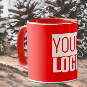 Your logo in bright red Mug