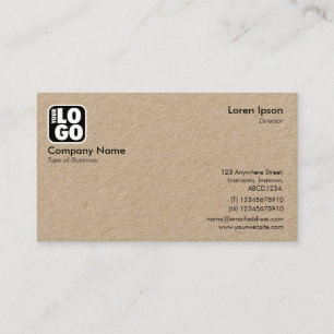 Your Logo - (Kraft) Business Card
