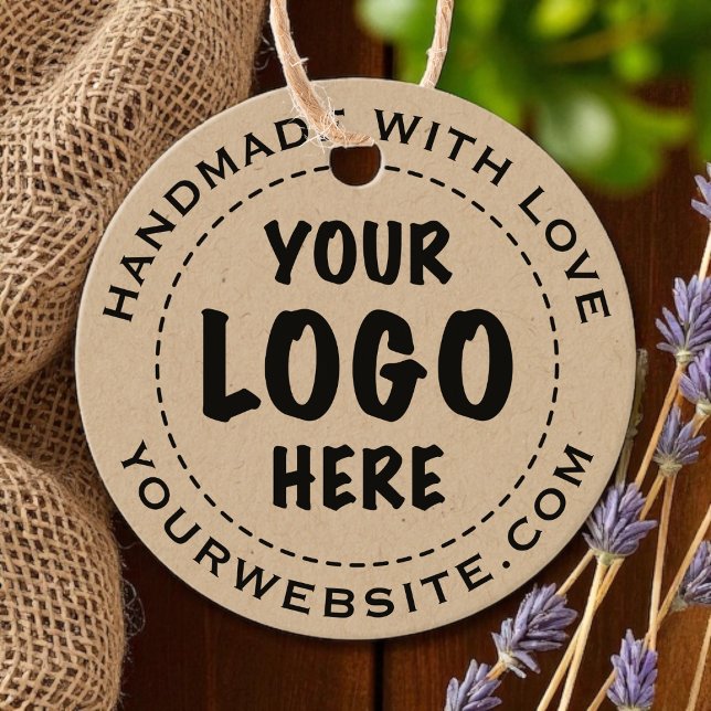 Your Logo Kraft Circle Price Tag (Creator Uploaded)