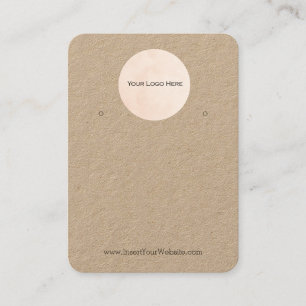 Your Logo Kraft Earring Display Card Holder