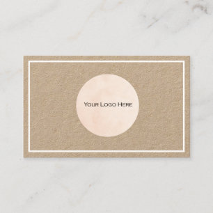Your Logo Kraft White Border Custom Business Card