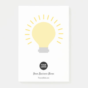 Your Logo Light Bulb Post-it Notes