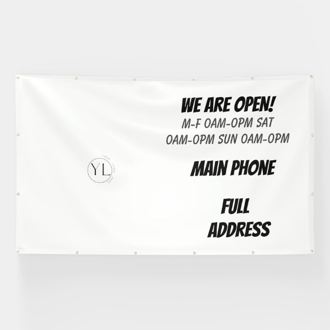 Your Logo Minimal Banner (Horizontal)