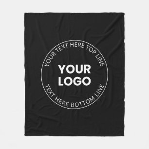 Your Logo Minimalistic Style Fleece Blanket