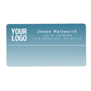 Your Logo Modern Business Blue Return Address