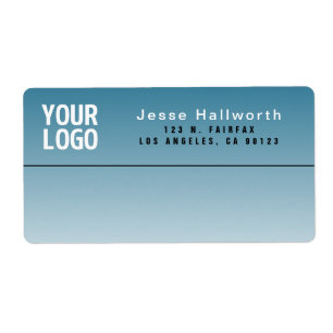 Your Logo Modern Business Blue Return Address