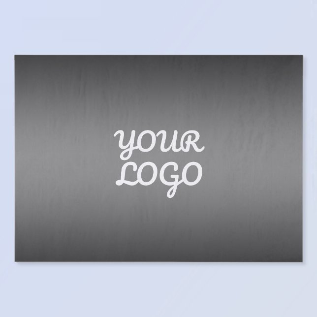 Your Logo & Modern Dark Grey Editable Colour Ombre Tissue Paper (Creator Uploaded)