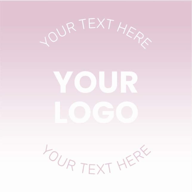 Your Logo | Modern Dusty Pink & White Ombre (Front)