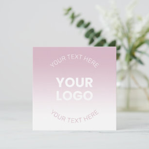 Your Logo   Modern Dusty Pink & White Ombre Invitation
