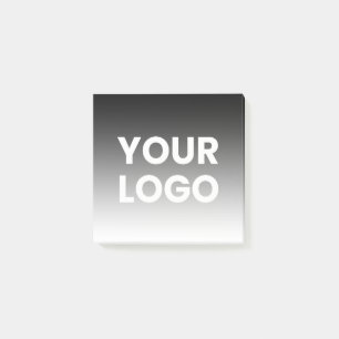 Your Logo & Modern Editable Colour Gradient Post-it Notes
