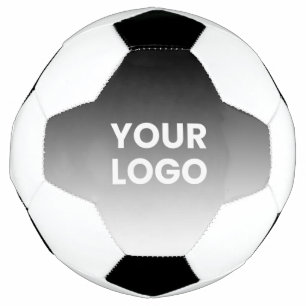 Your Logo & Modern Editable Colour Gradient Soccer Ball
