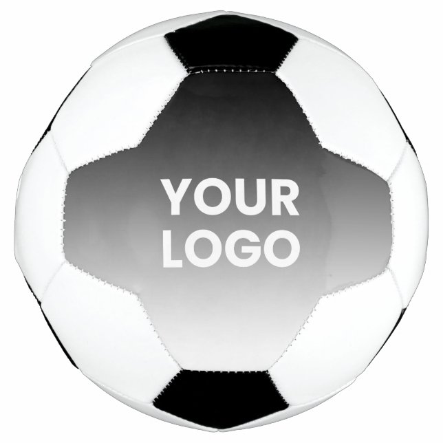 Your Logo & Modern Editable Colour Gradient Soccer Ball (Front)