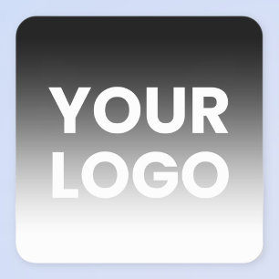 Your Logo & Modern Editable Colour Gradient Square Sticker