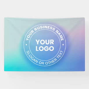 Your Logo Modern Fading Colour Ombre & White Tex Banner