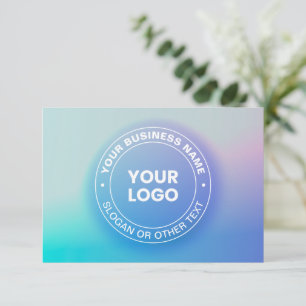 Your Logo Modern Fading Colour Ombre & White Tex Card