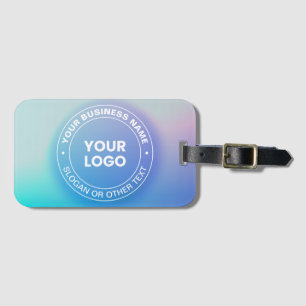 Your Logo Modern Fading Colour Ombre & White Tex Luggage Tag