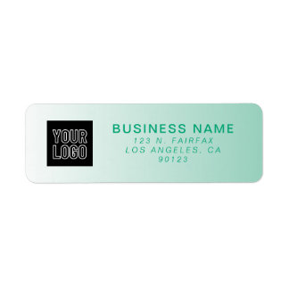 Your Logo | Modern Green Gradient Return Address Label