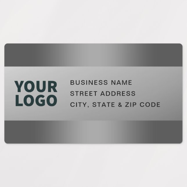 Your Logo | Modern Grey Gradient Return Address (Design 1)