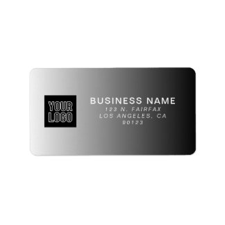 Your Logo | Modern Grey Gradient Return Address Label