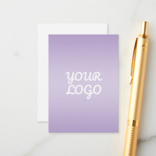 Your Logo & Modern Simple Ombre   Dark Gray Enclosure Card