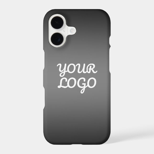 Your Logo & Modern Simple Ombre | Dark Grey (Back)