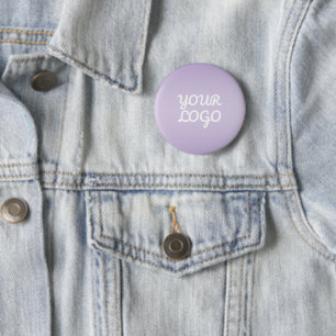 Your Logo & Modern Simple Ombre   Lavender 6 Cm Round Badge