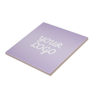 Your Logo & Modern Simple Ombre Lavender Ceramic Tile