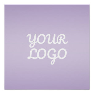 Your Logo & Modern Simple Ombre Lavender Poster