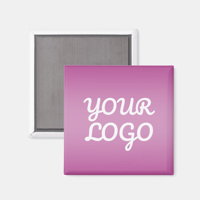 Your Logo & Modern Simple Ombre | Purple Magnet (Front/Back)