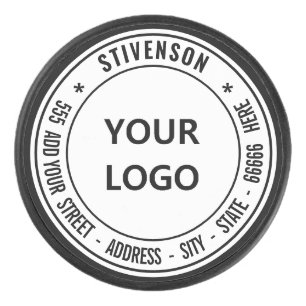 Your Logo Name Address or Custom Text Hockey Puck 
