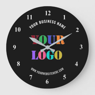 Your Logo Name Clock Promotion Personalised Office
