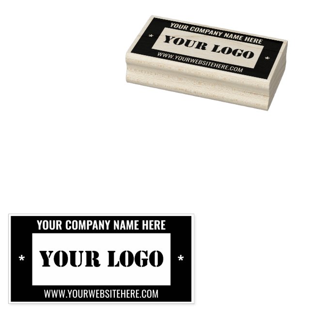 Your Logo Name Info Colour Rubber Stamp Example (Stamped)