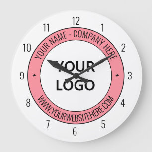 Your Logo Name Promotional Personalised Colours Large Clock