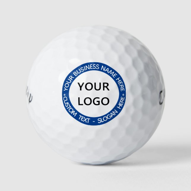 Your Logo Name Text Colours Personalised Golf Ball (Front)