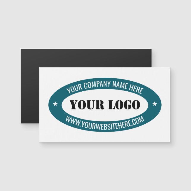 Your Logo Name Website Business Card Colours Stamp (Front/Back)