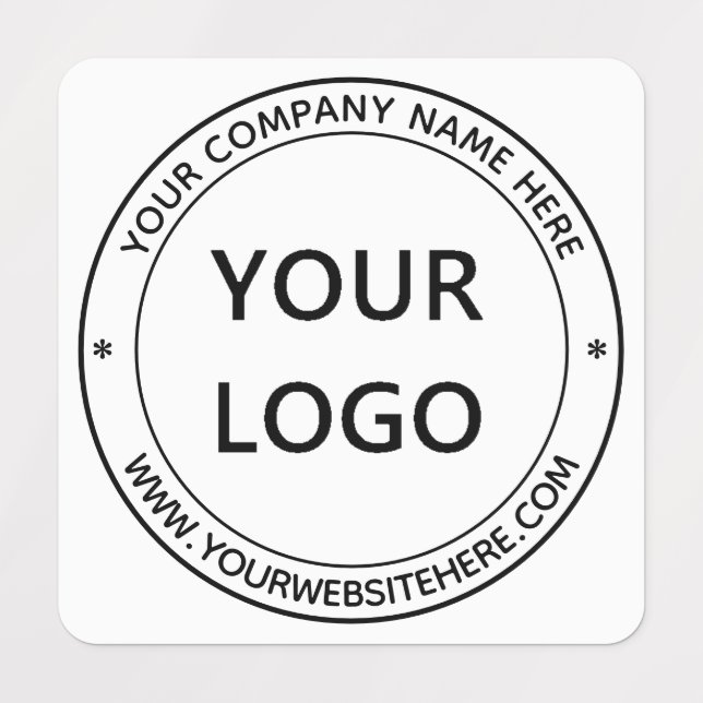 Your Logo Name Website Colours Personalised Stamp (Design 1)