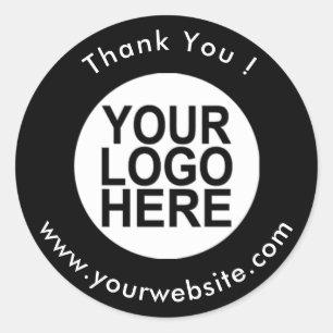 Your Logo, Name & Website Promo Classic Round Sticker