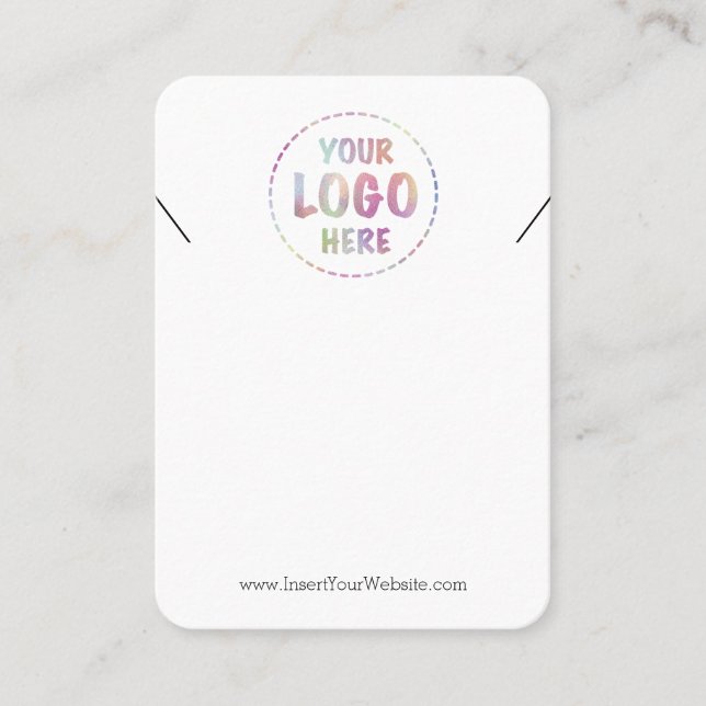 Your Logo Necklace Display Card Large Vertical (Front)