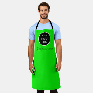 Your Logo Neon Green Elegant Yellow Business Apron