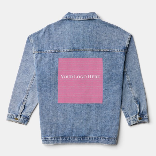 Your Logo On A  Denim Jacket (Back)