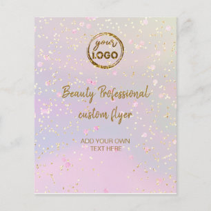 your logo on faux glitter flyer