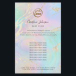 your logo on faux iridescent effect flyer<br><div class="desc">beauty salon flyer</div>