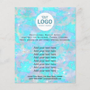your logo on opal stone texture background flyer