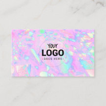 your logo on pink opal inspired texture 
