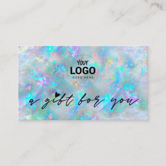 your logo opal inspired texture gift certificate (Front)