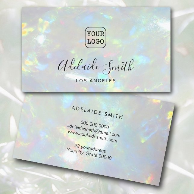 your logo opal photo background business card (Creator Uploaded)