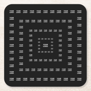 Your Logo or Any Design/Image   Square Pattern  Paper Coaster